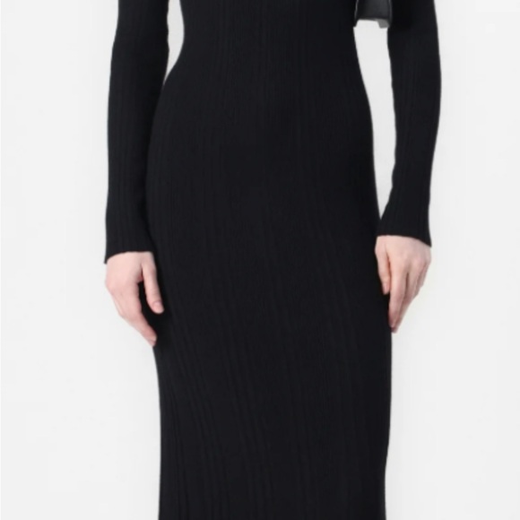 NWNT  knit Elegant Black Long Sleeve Dress - Picture 2 of 8